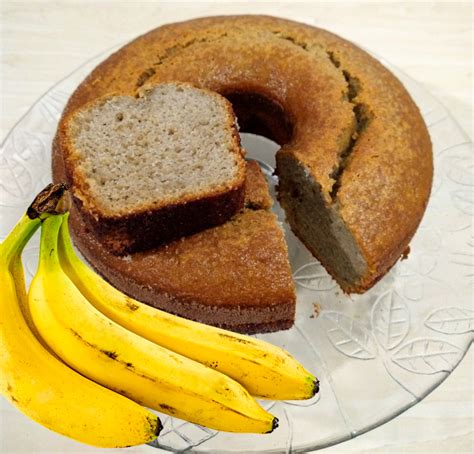 bolo de banana simples - doce de banana sem açúcar